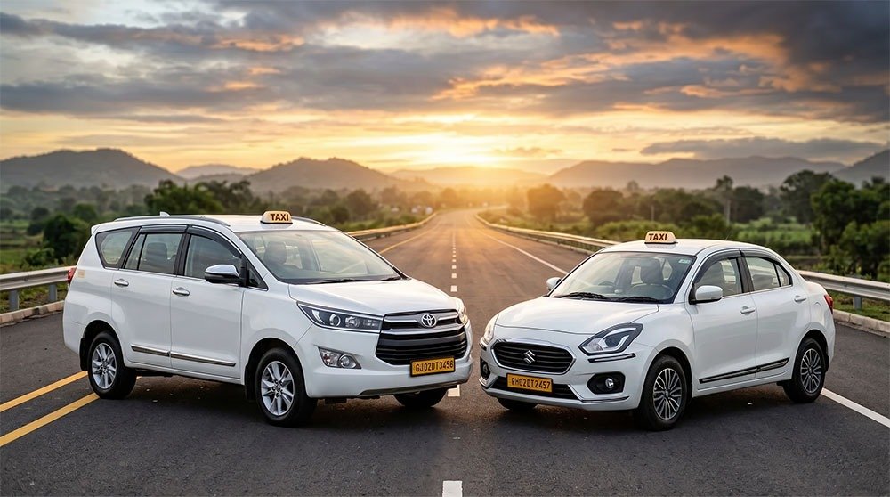 GurukrupaCab vehicle on Gujarat road — trusted travel partner